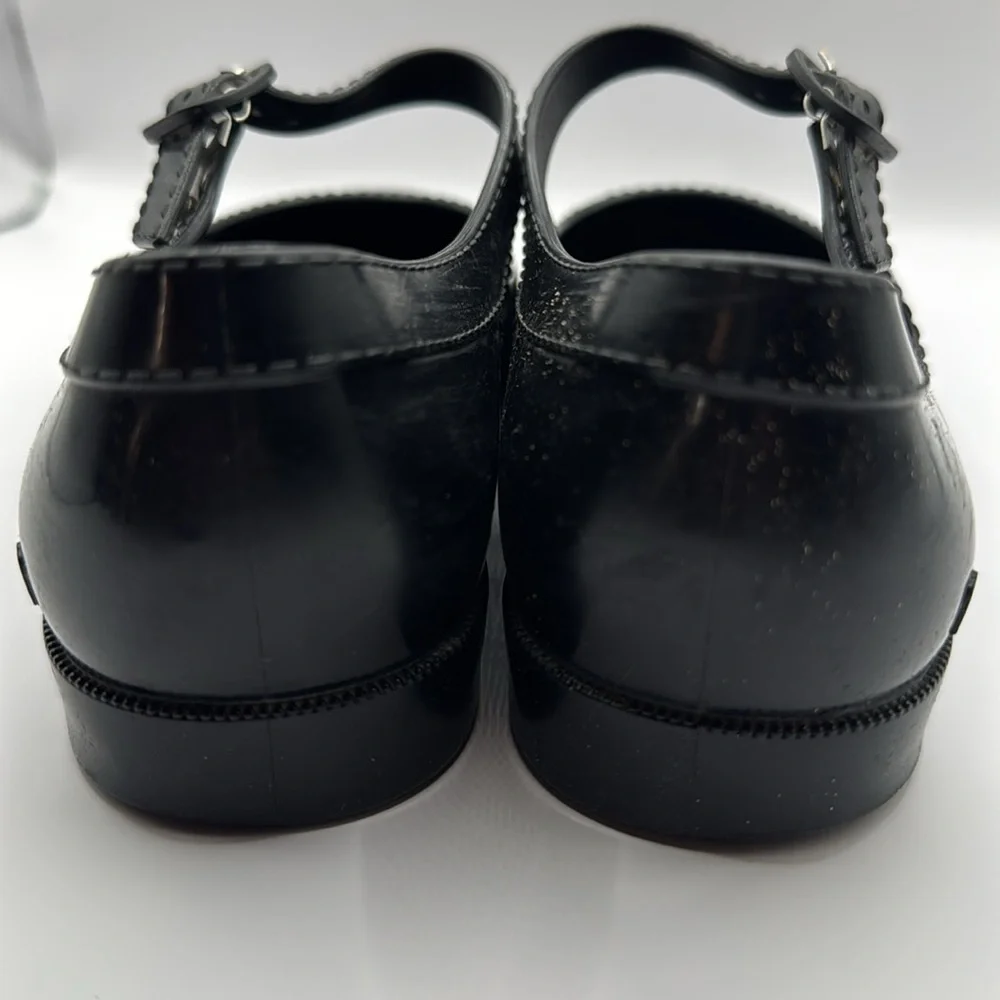 Mini Melissa Black Mary Jane Flats Size 4 Big Kid Jelly Ballet Shoes